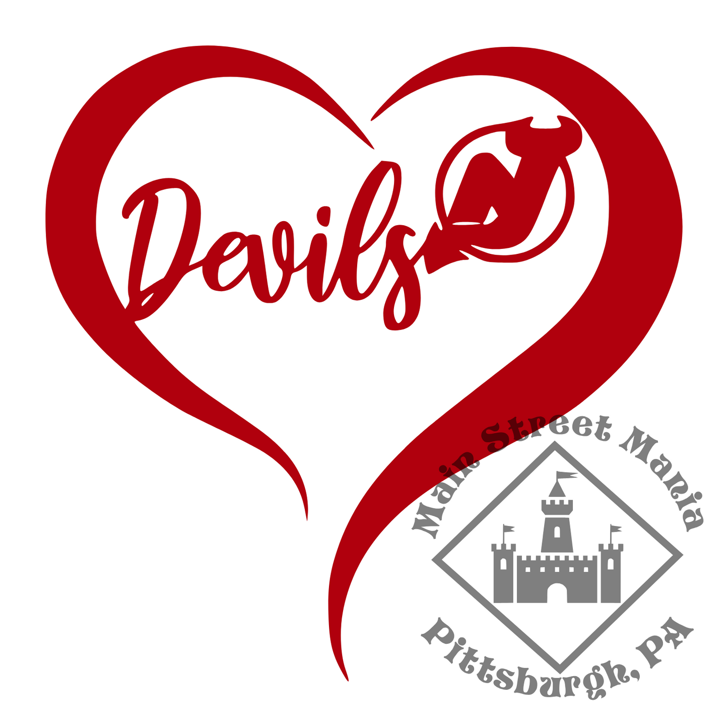 Devils Heart Sticker Decal
