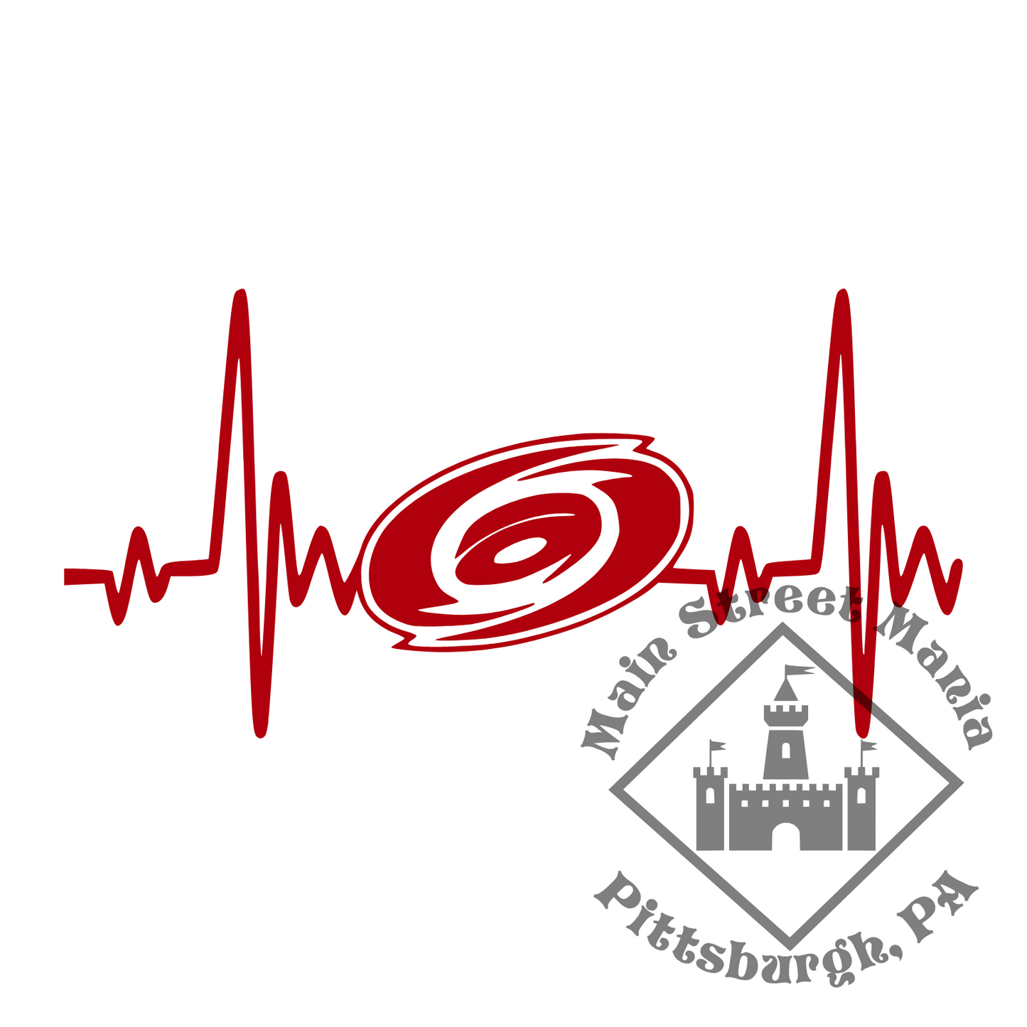 Hurricanes Heartbeat Sticker Decal