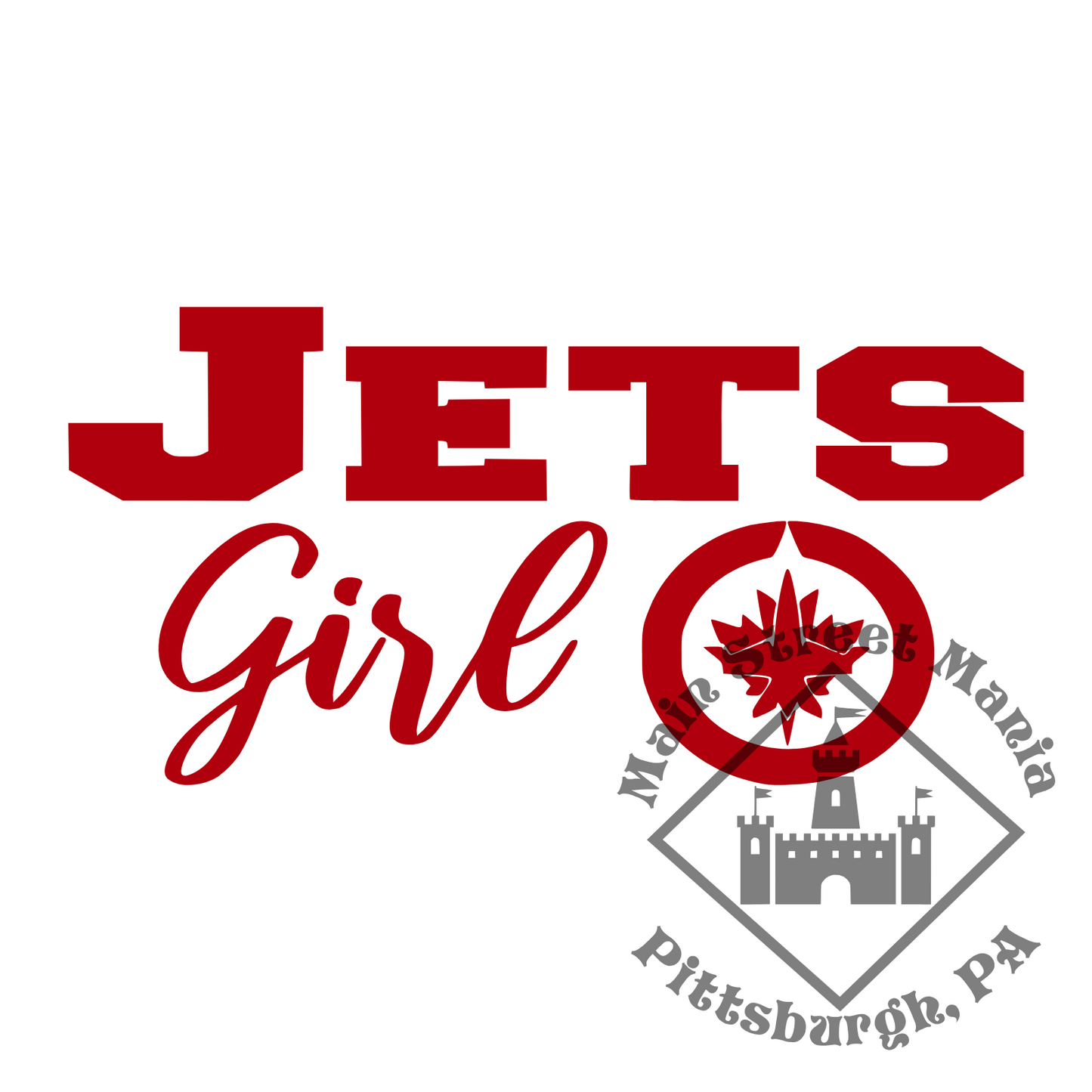 Jets Hockey Girl Sticker Decal