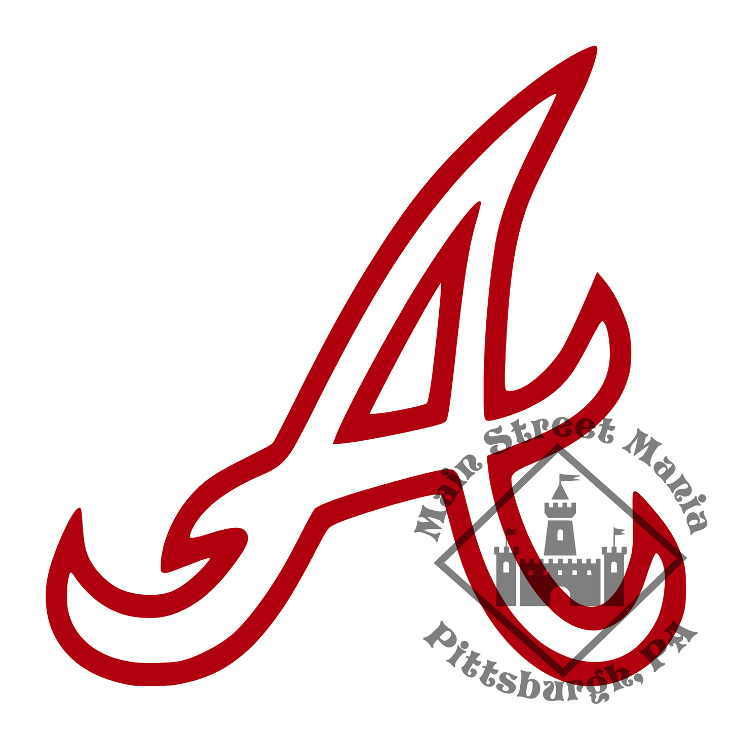 Braves A Logo Sticker Decal