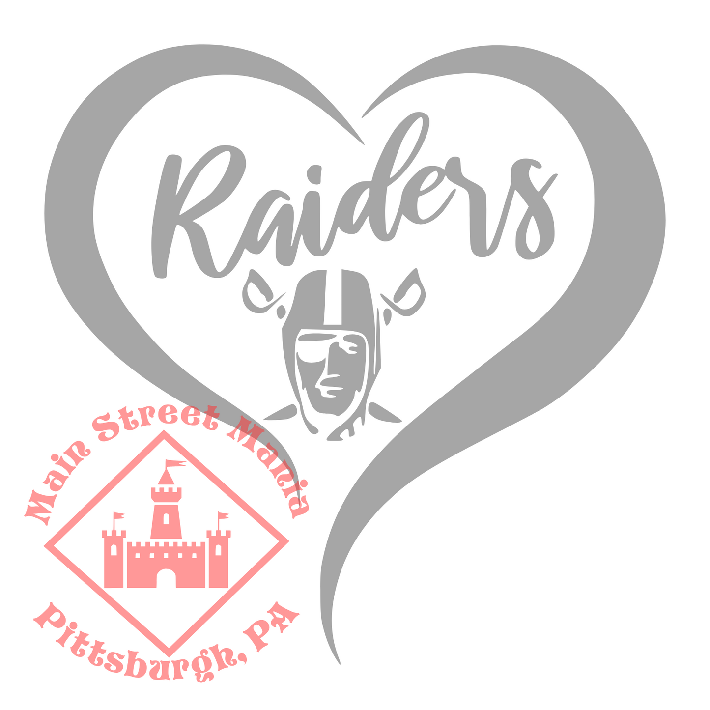 Raiders Heart Sticker Decal
