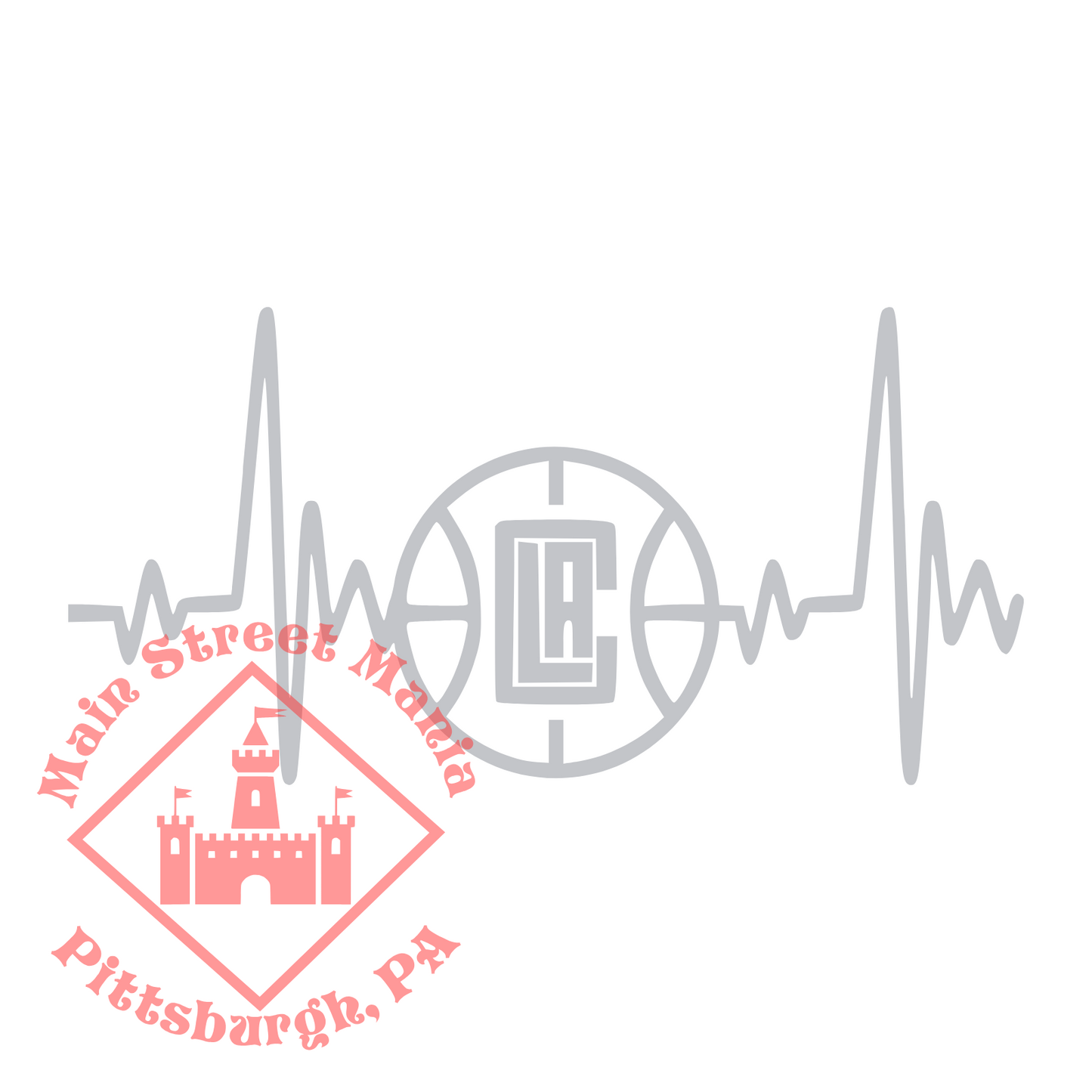 Clippers Heartbeat Sticker Decal