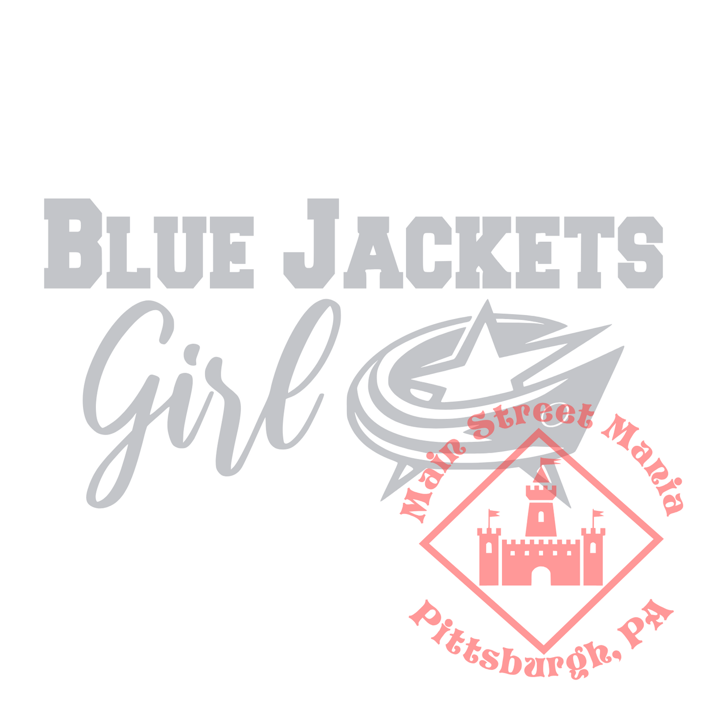 Blue Jackets Girl Sticker Decal