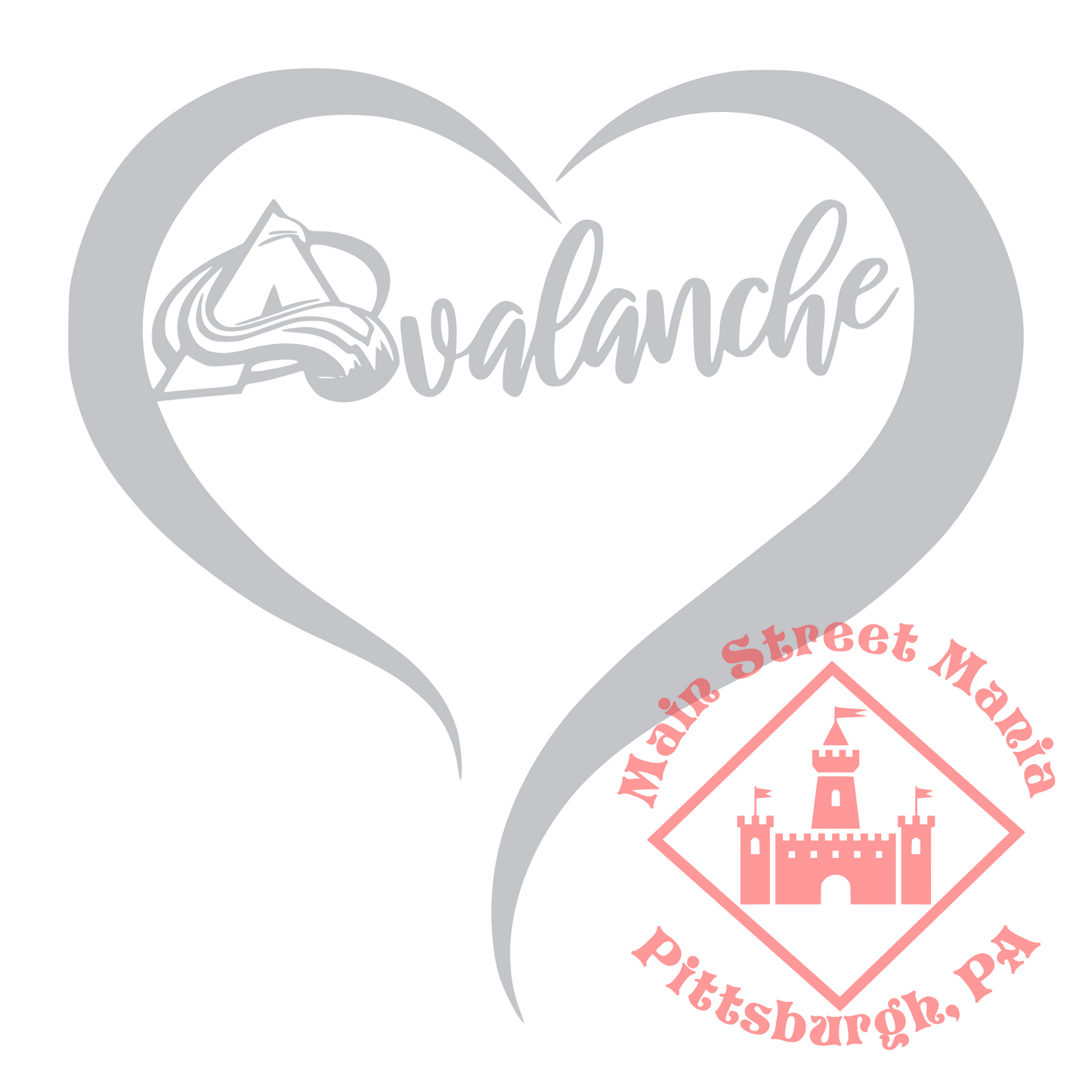 Avalanche Heart Sticker Decal
