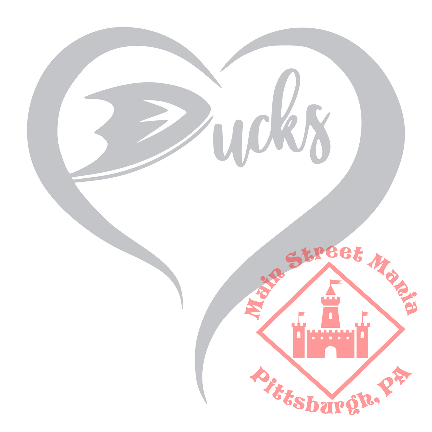 Ducks Heart Sticker Decal
