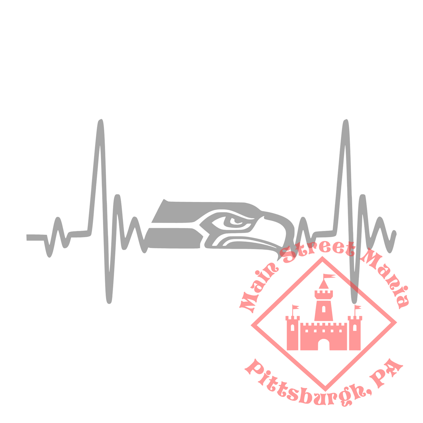 Seahawks Heartbeat Sticker Decal