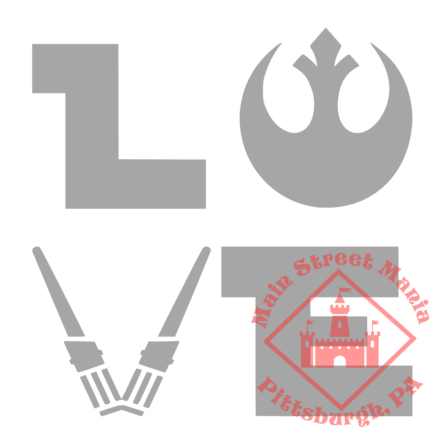 Star Wars Love Sticker Decal