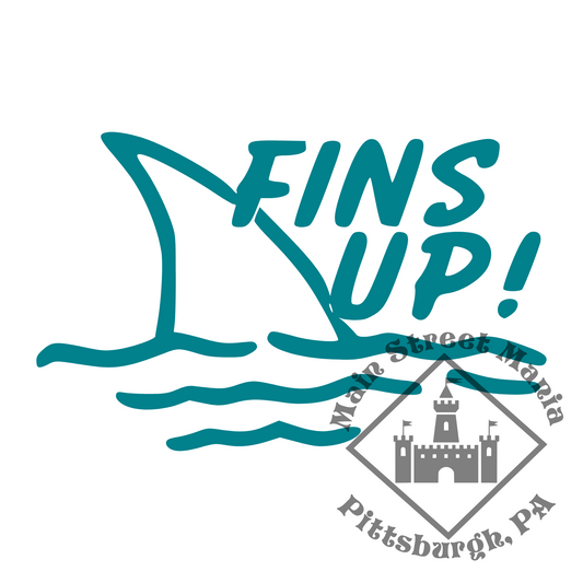 Fins Up Sticker Decal