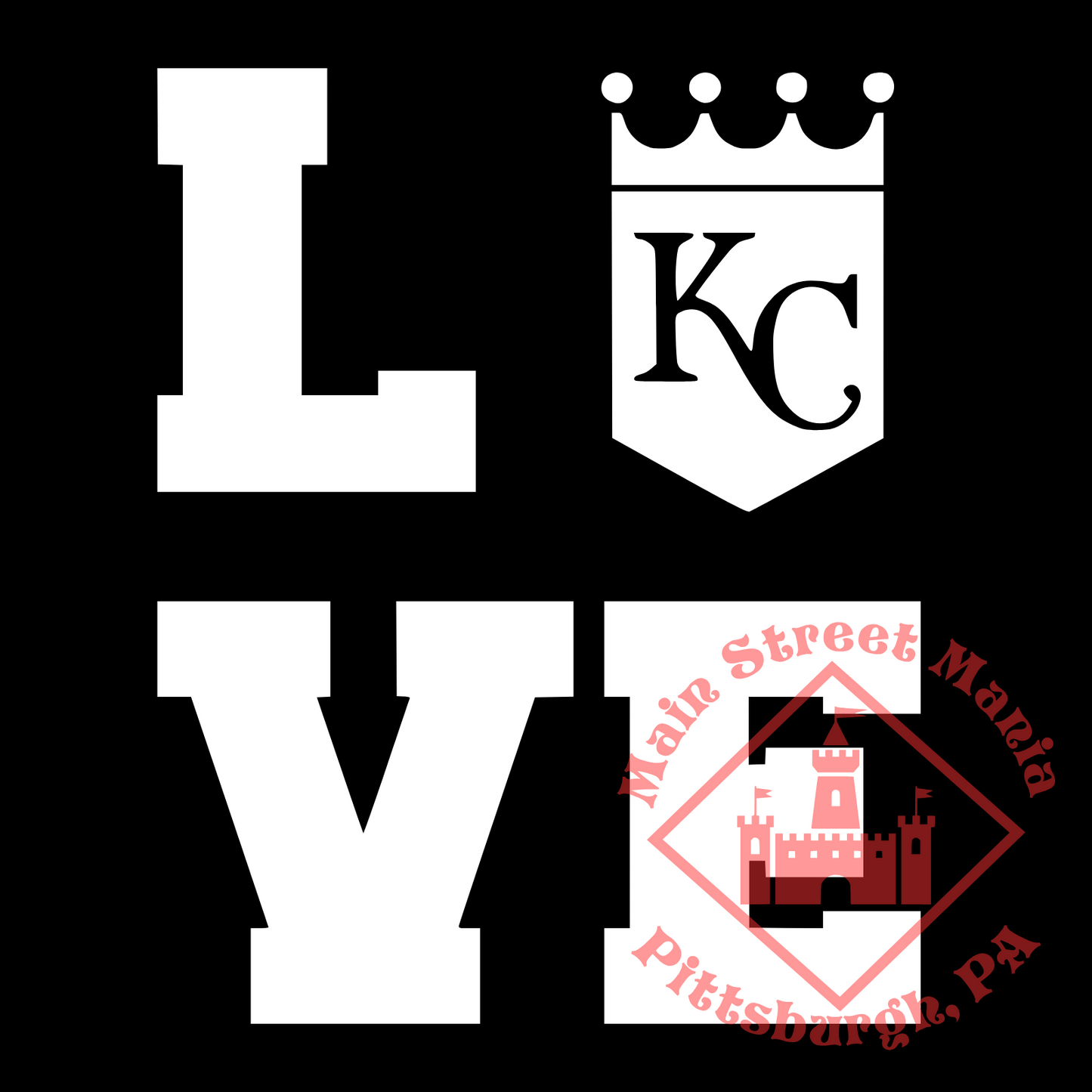 Kansas City Royals Love Sticker Decal
