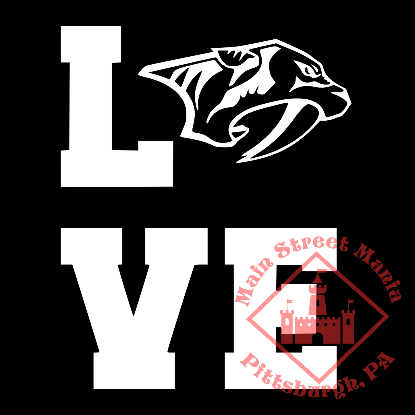 Predators Love Sticker Decal