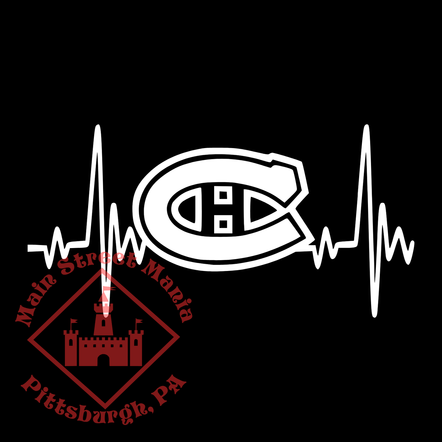 Canadiens Heartbeat Sticker Decal