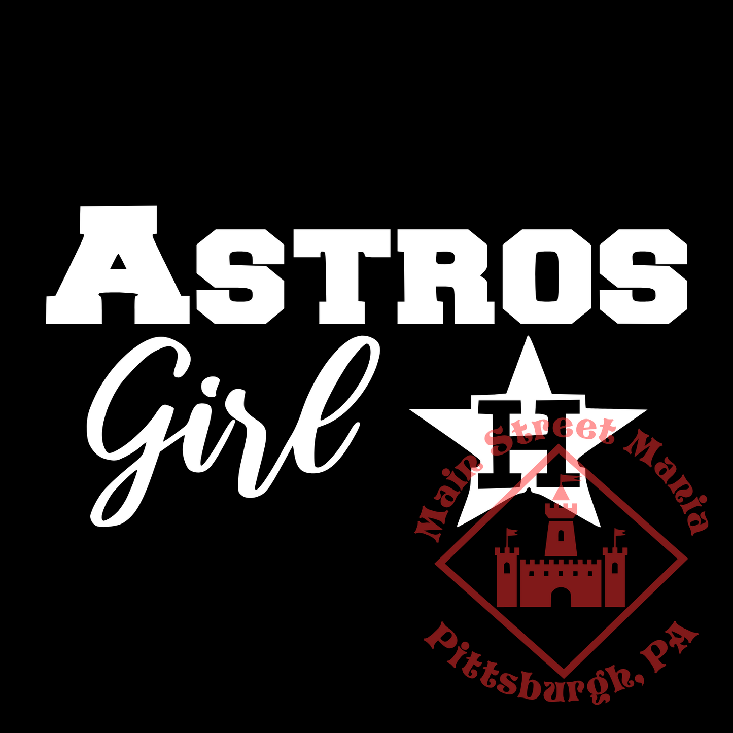 Astros Girl Sticker Decal
