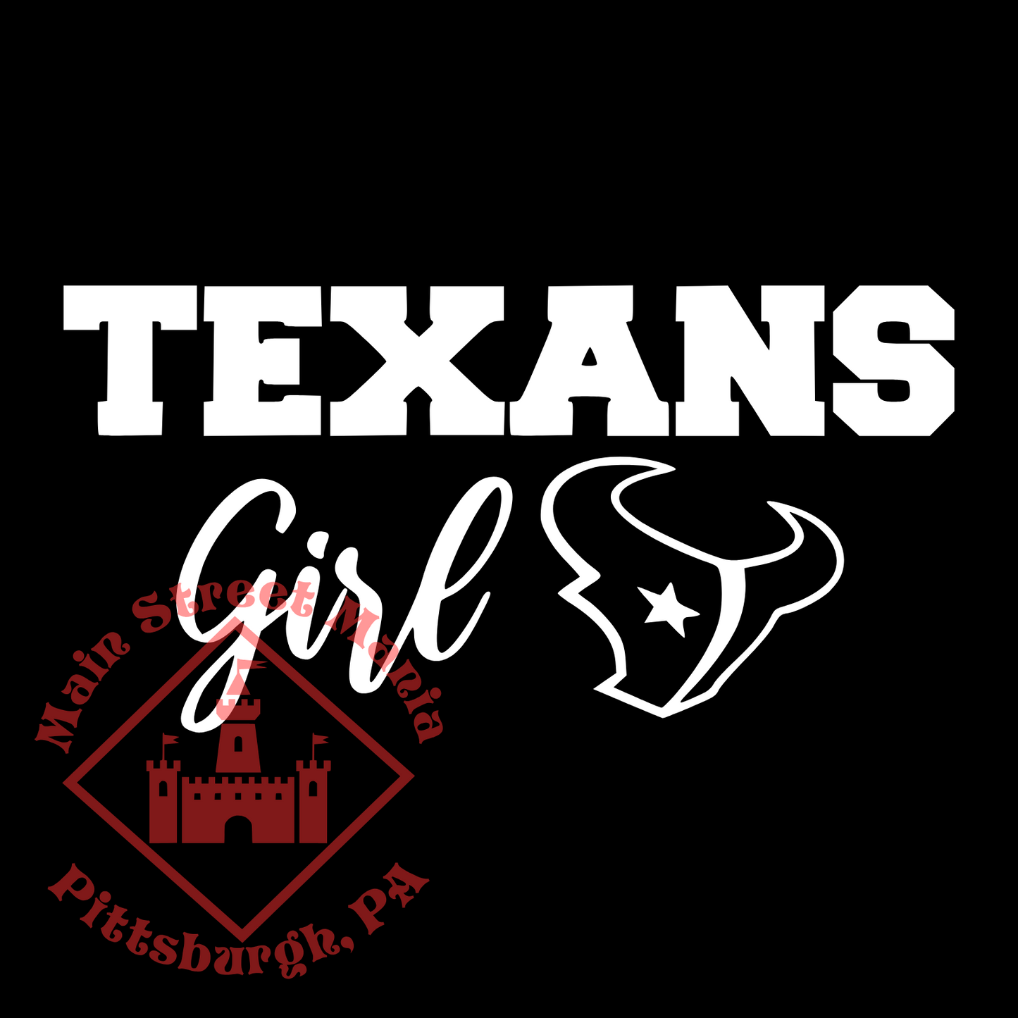 Houston Texans Girl Logo Sticker Decal