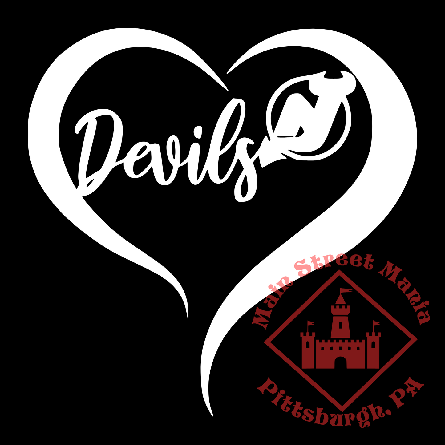 Devils Heart Sticker Decal