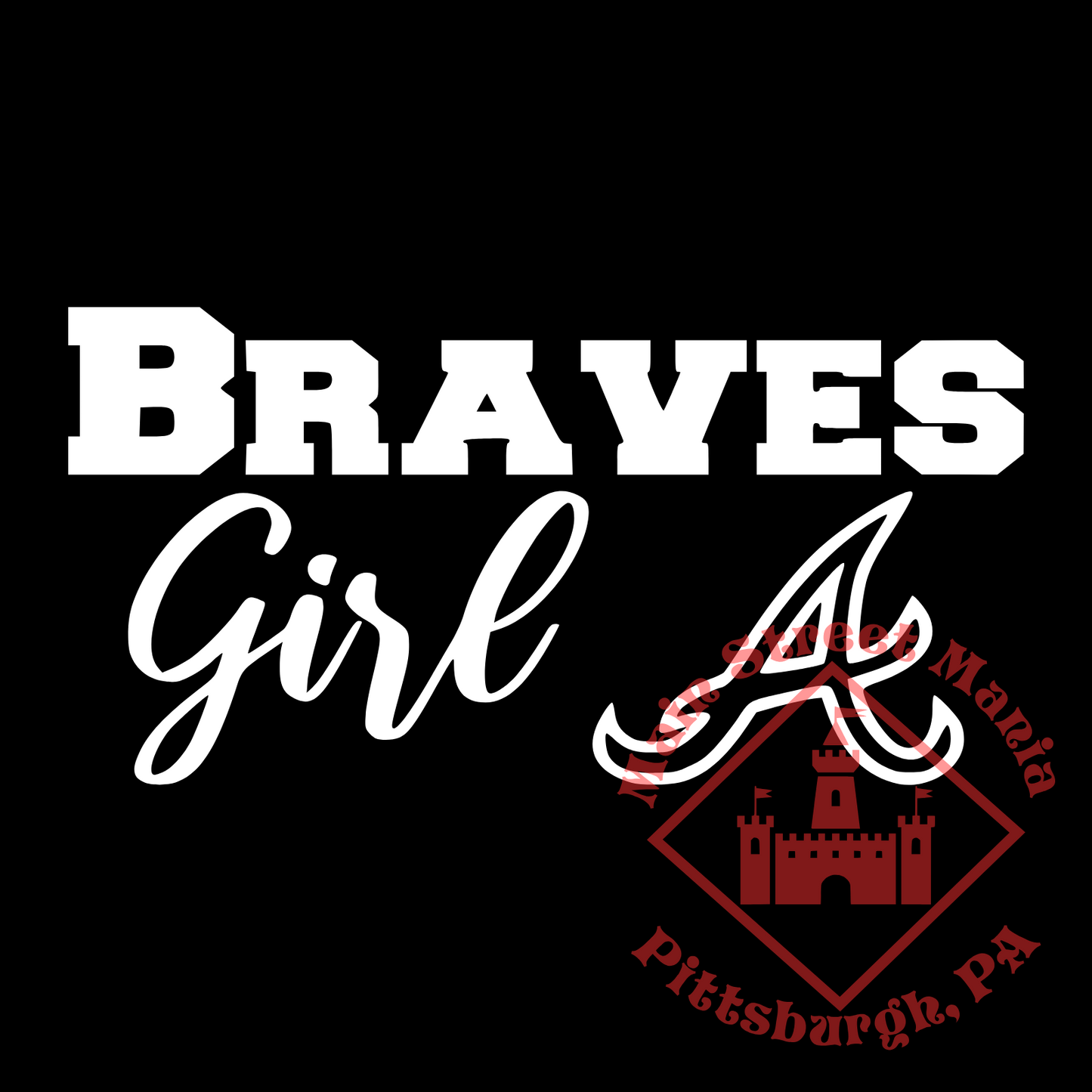 Braves Girl Sticker Decal