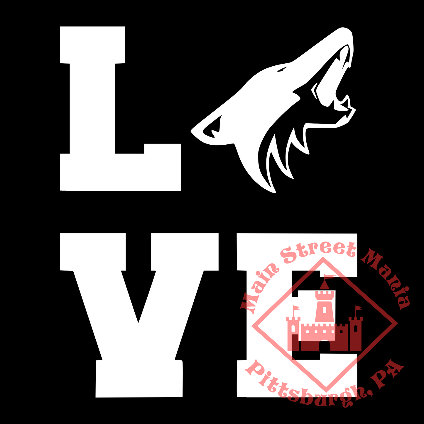 Coyotes Love Sticker Decal