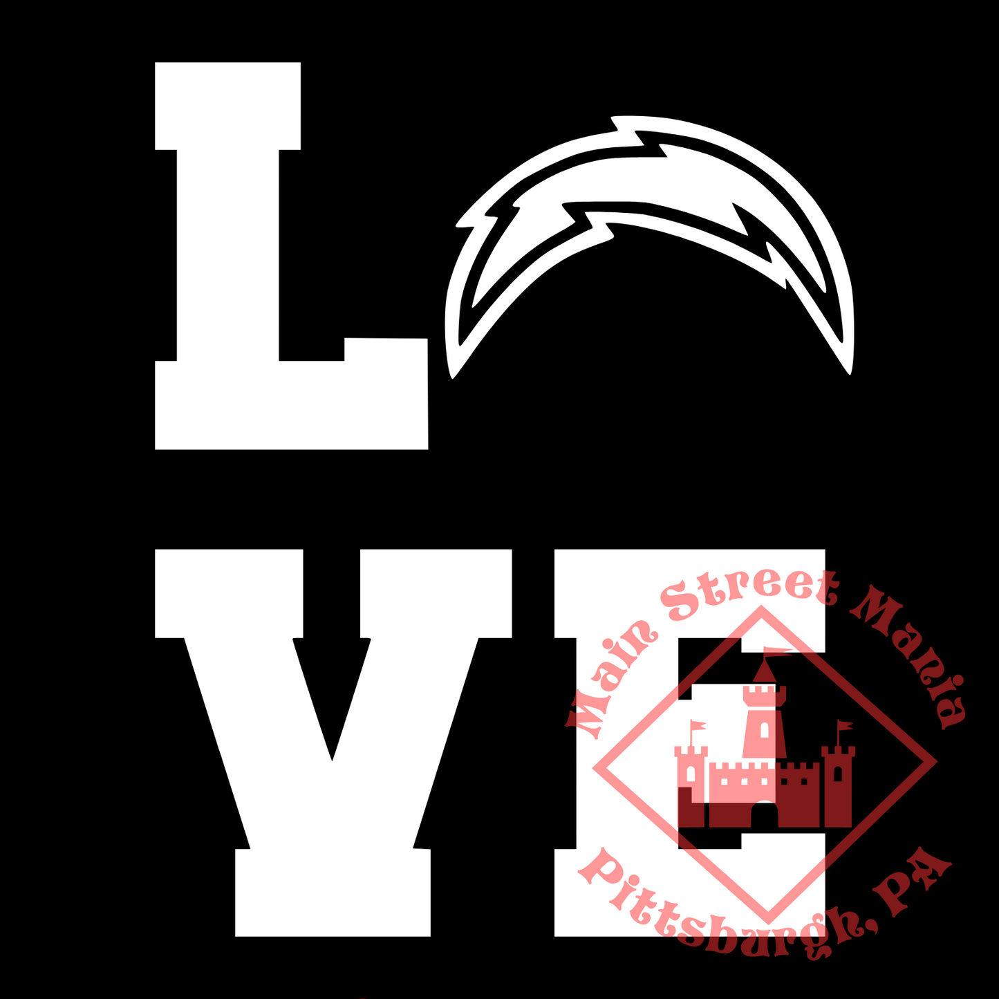 Chargers Lovel Sticker Decal