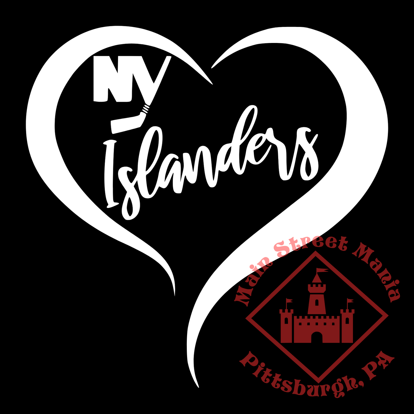 Islanders Heartbeat Sticker Decal