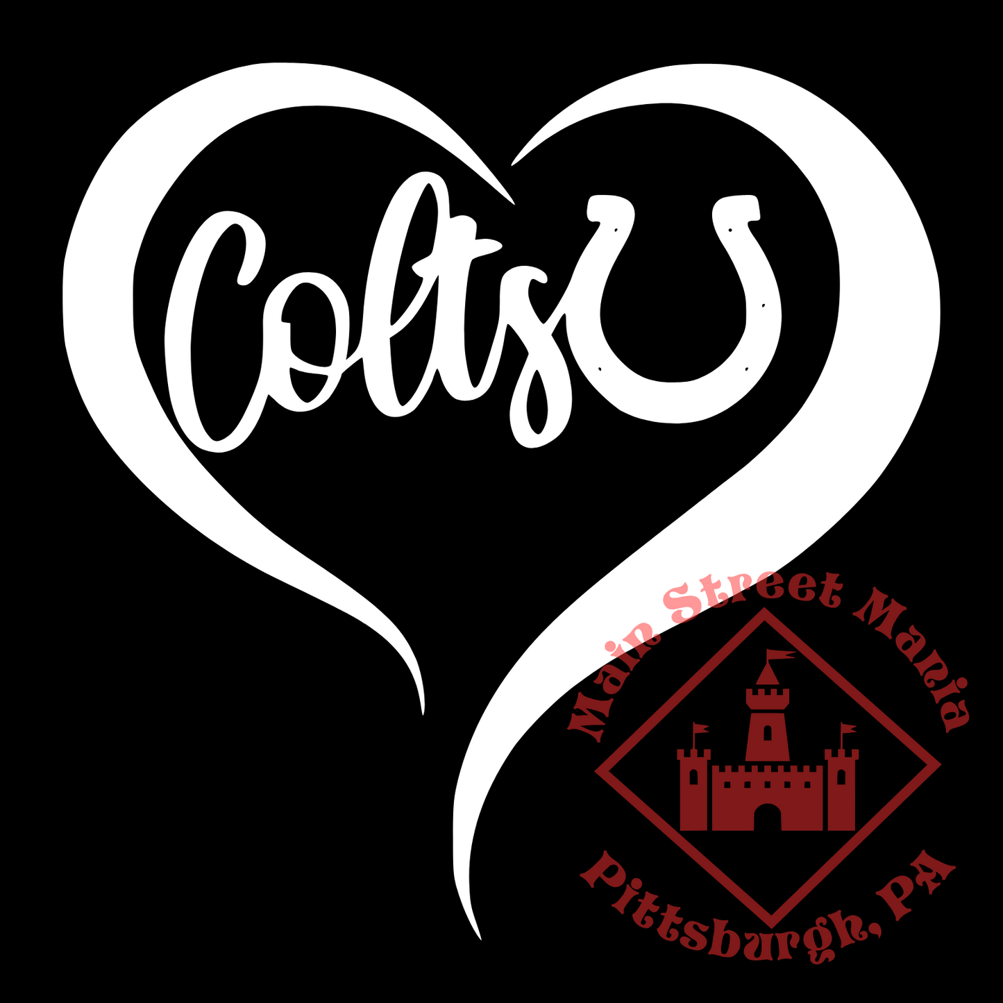 Colts Heart Sticker
