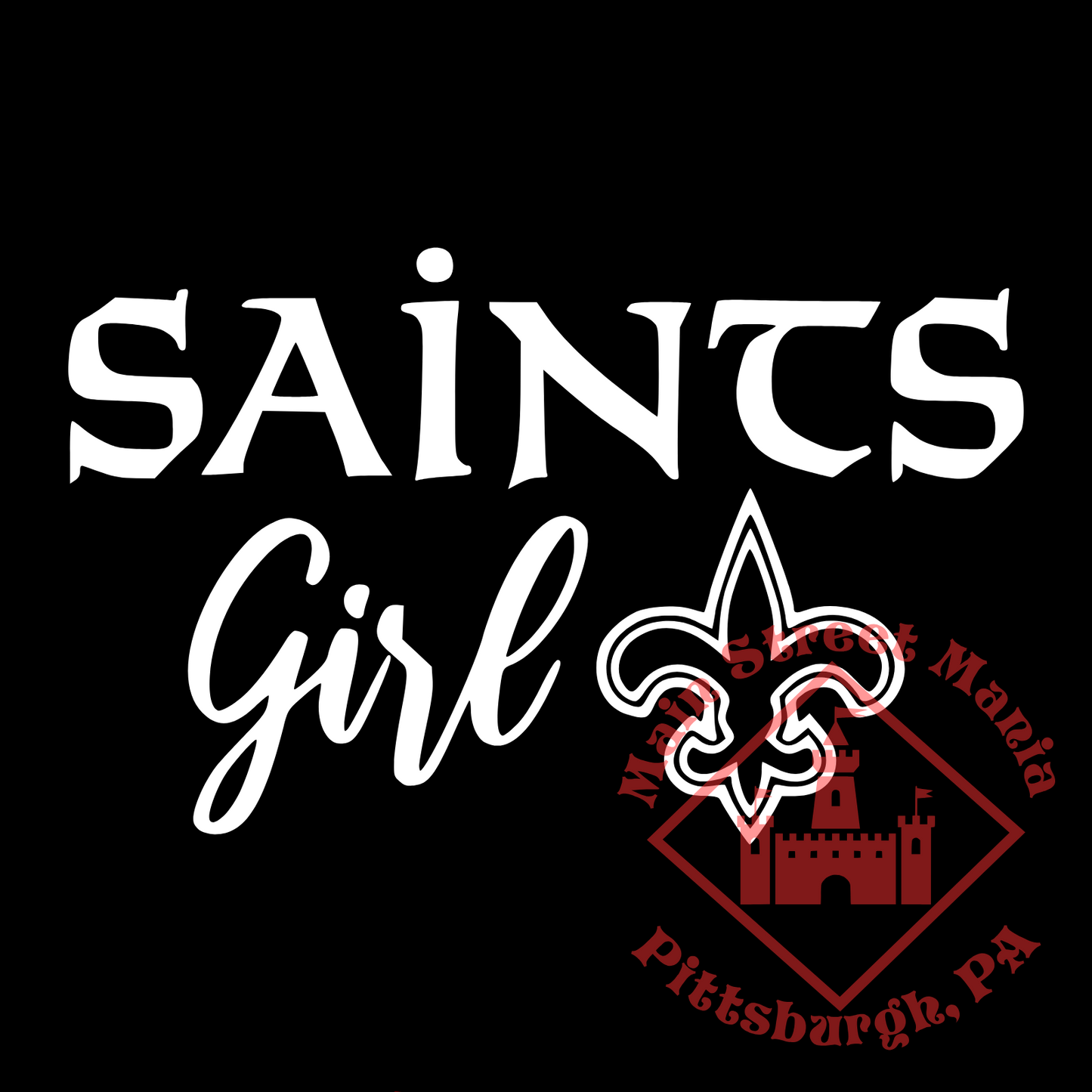 Saints Girl Sticker Decal