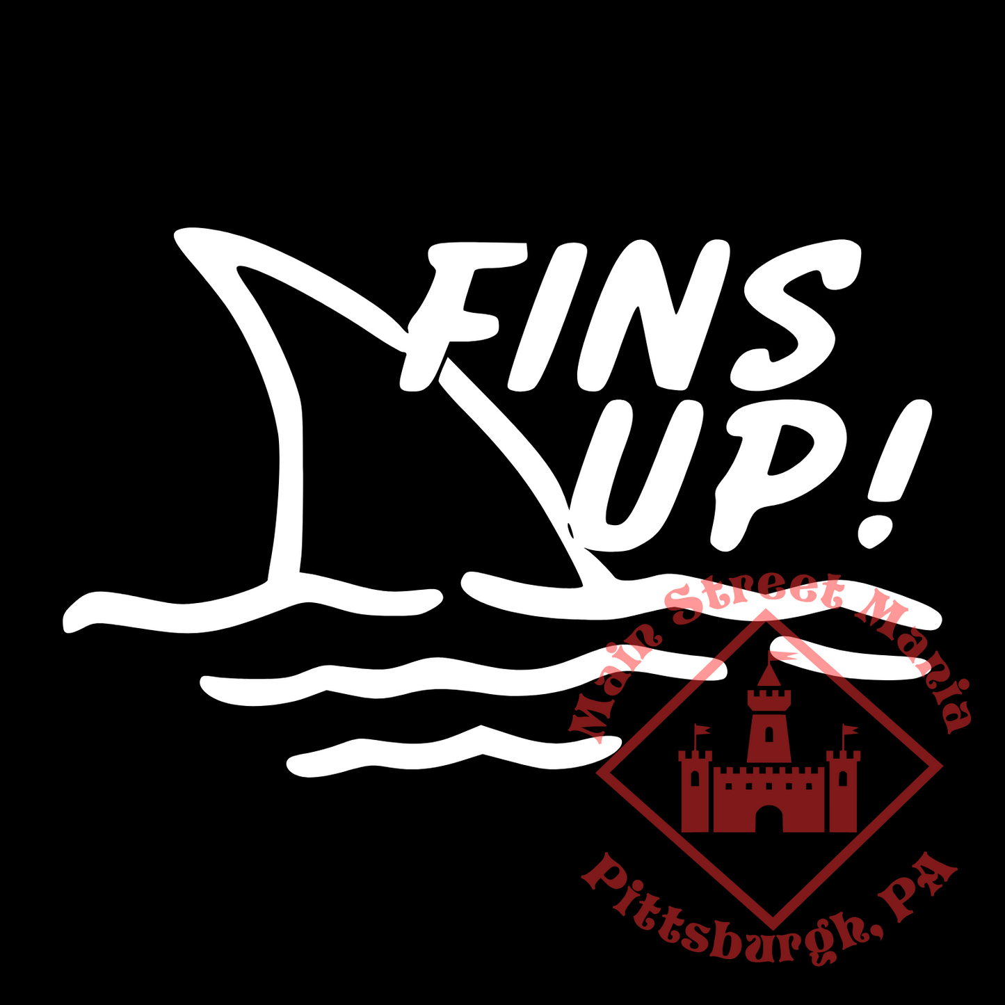 Fins Up Sticker Decal