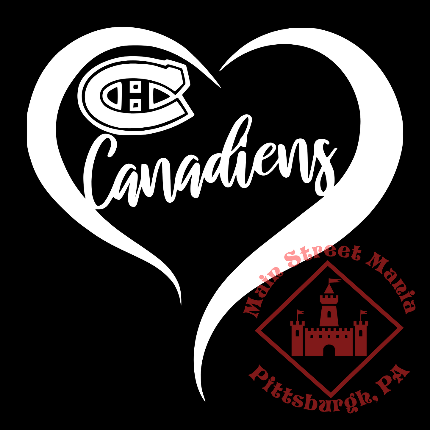 Canadiens Heart Sticker Decal