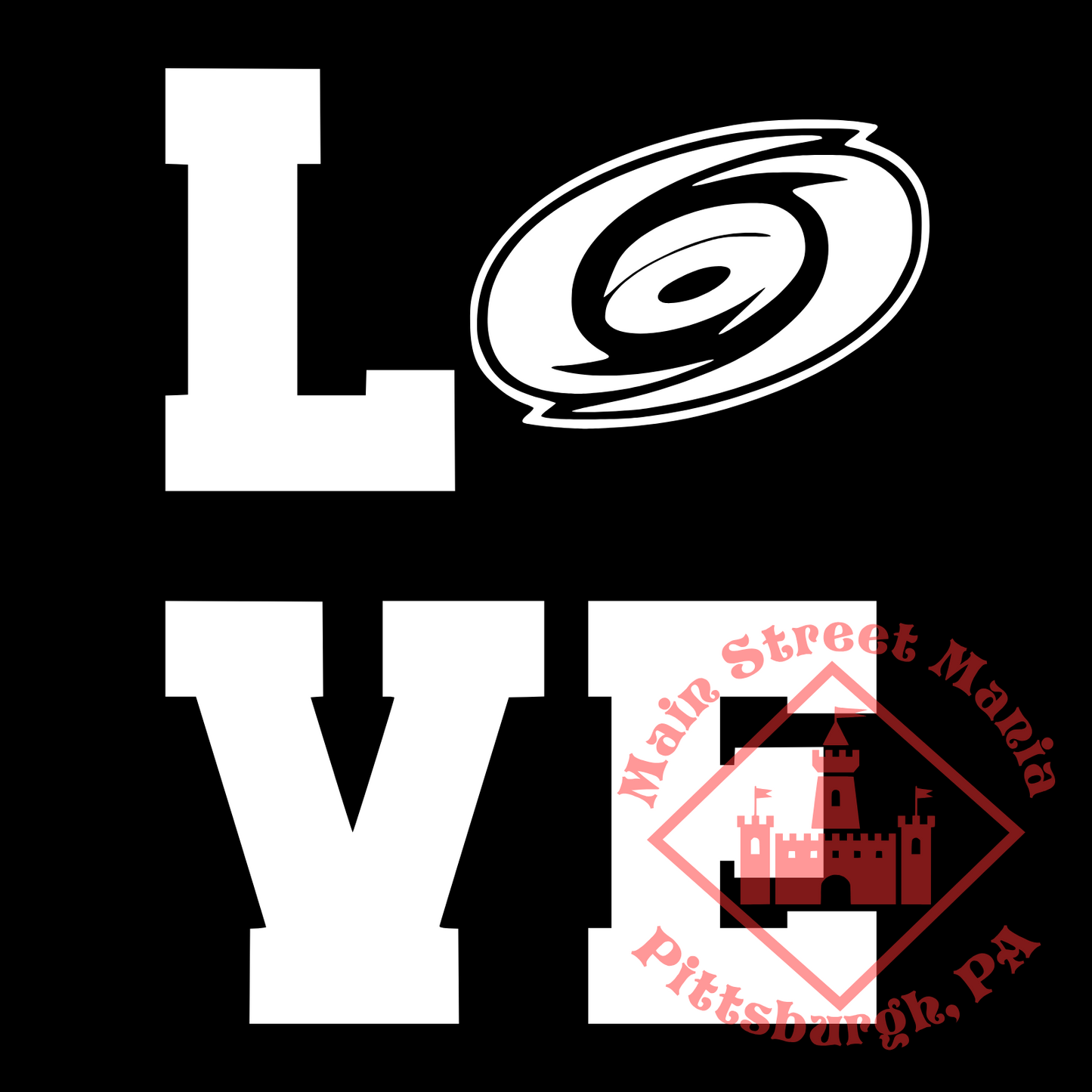 Hurricanes Love Sticker Decal