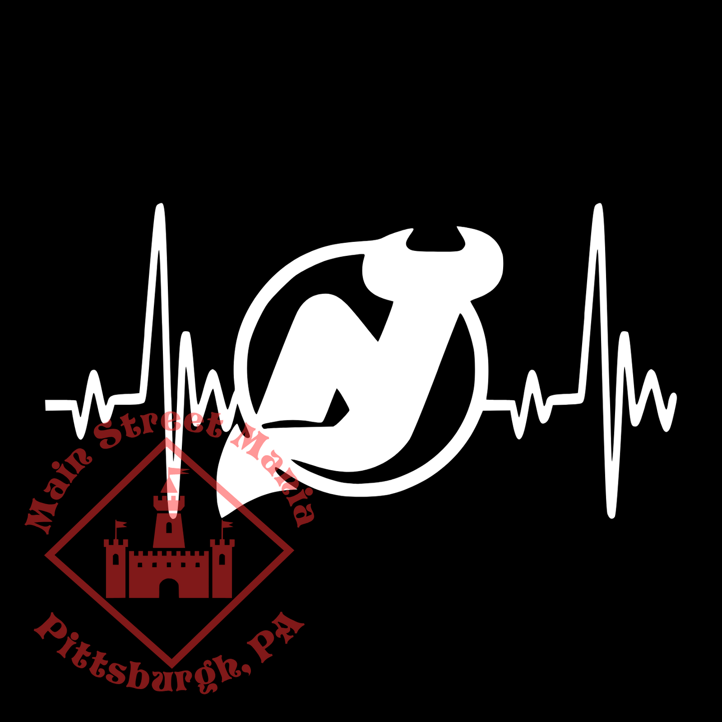 Devils Heartbeat Sticker Decal