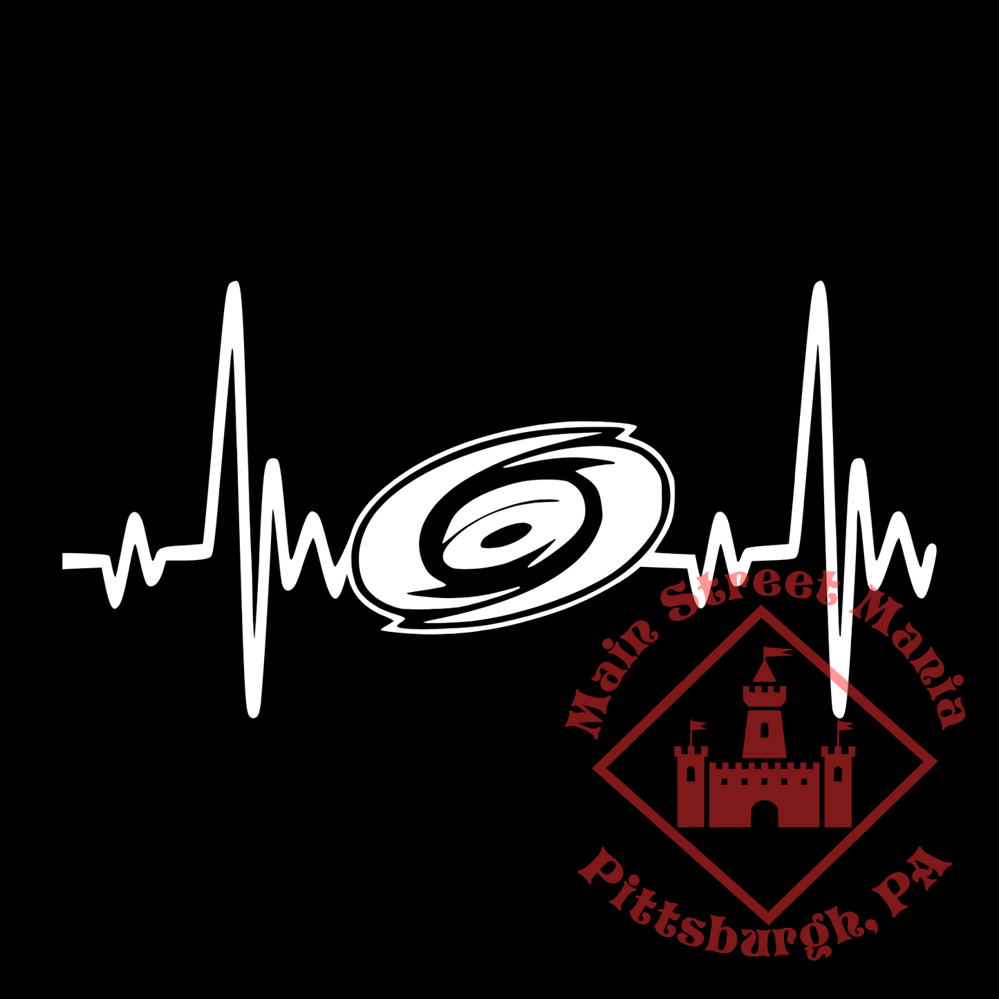 Hurricanes Heartbeat Sticker Decal