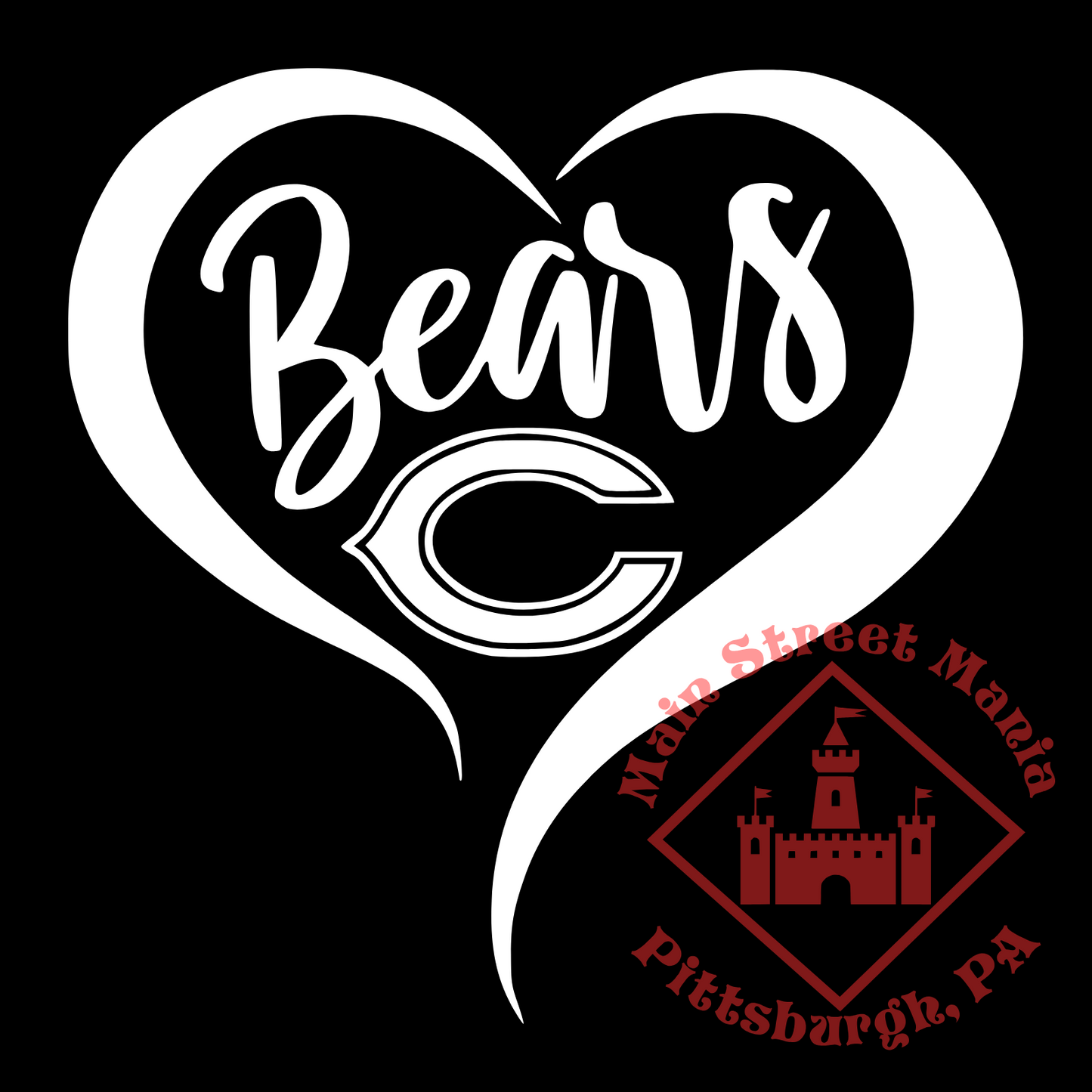 Bears Heart Sticker Decal