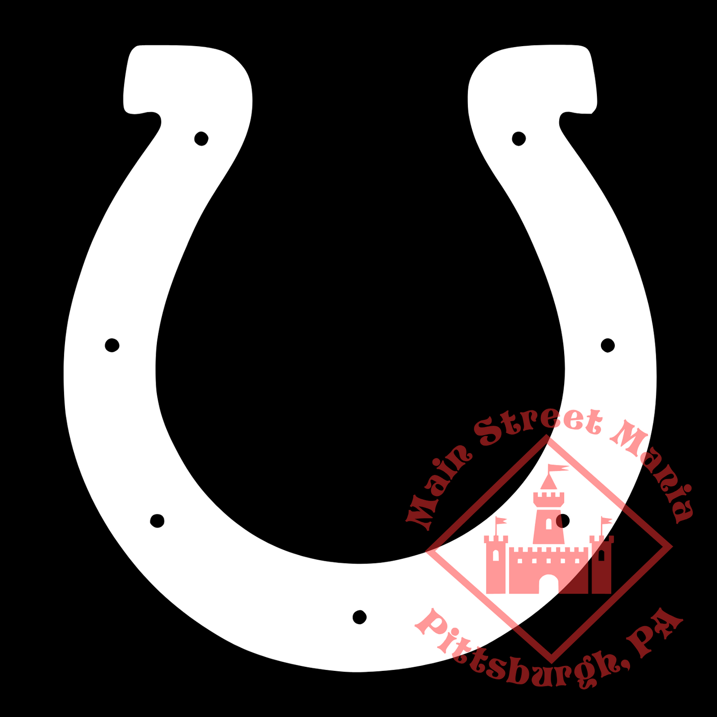 Colts Horseshoe Sticker