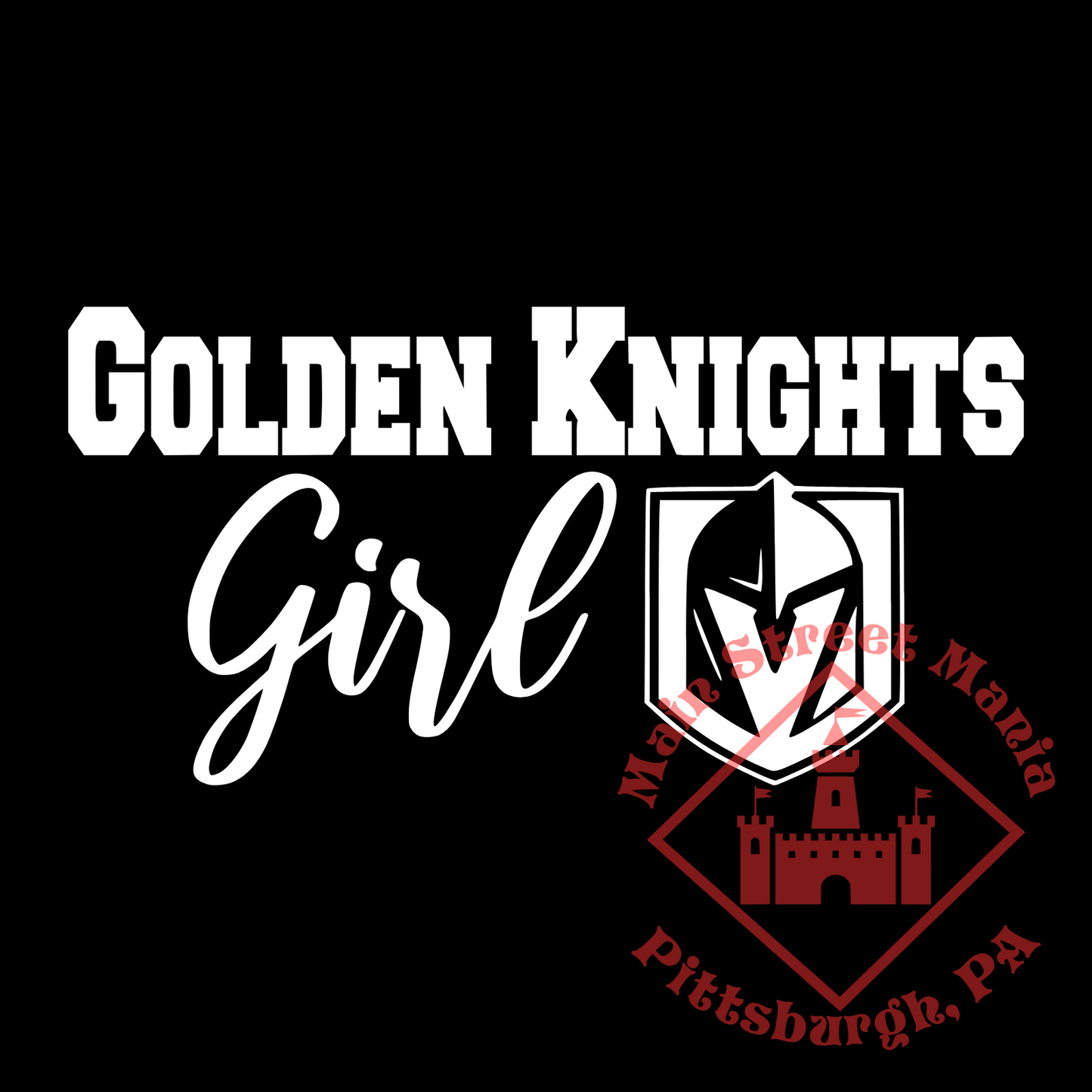 Golden Knights Girl Sticker Decal