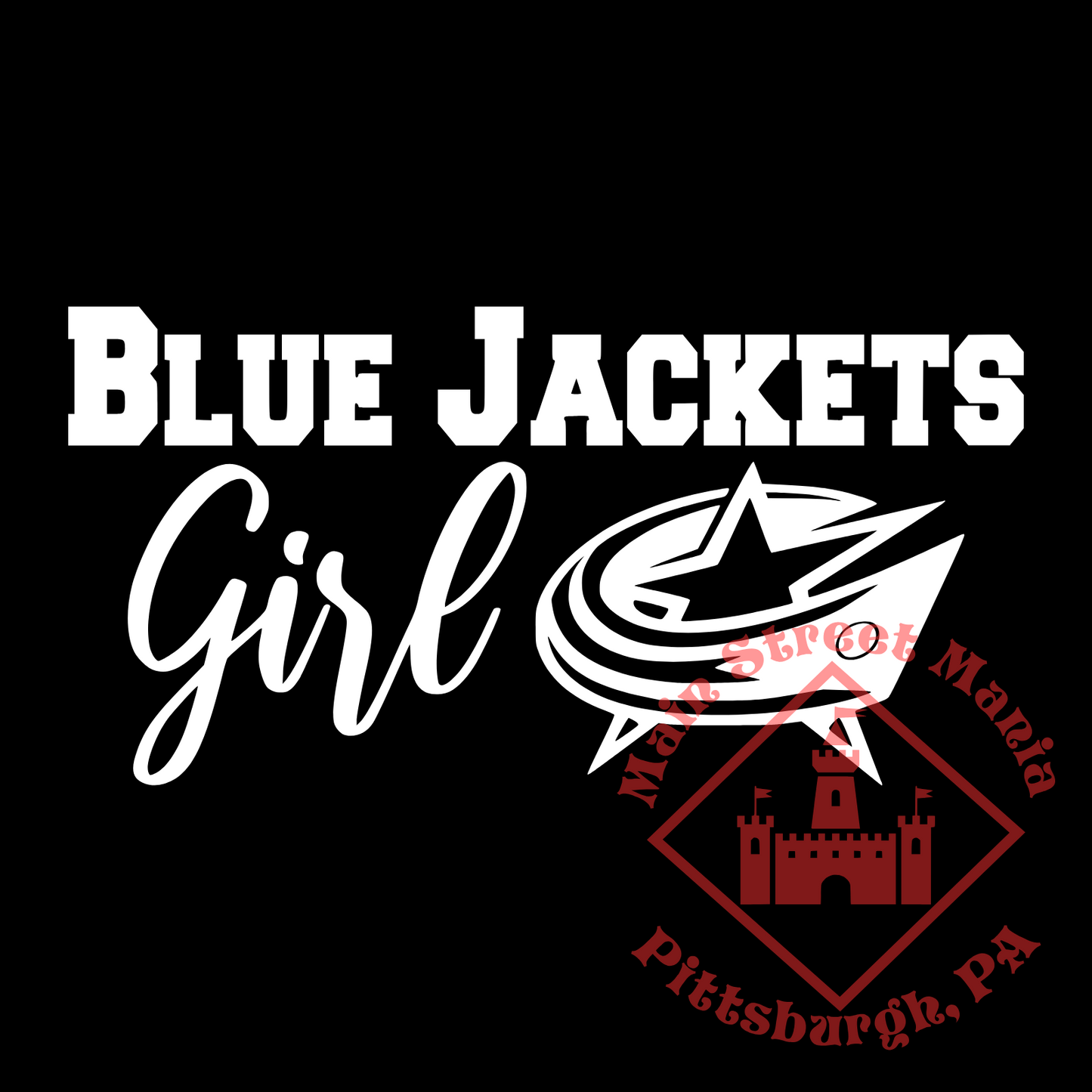 Blue Jackets Girl Sticker Decal