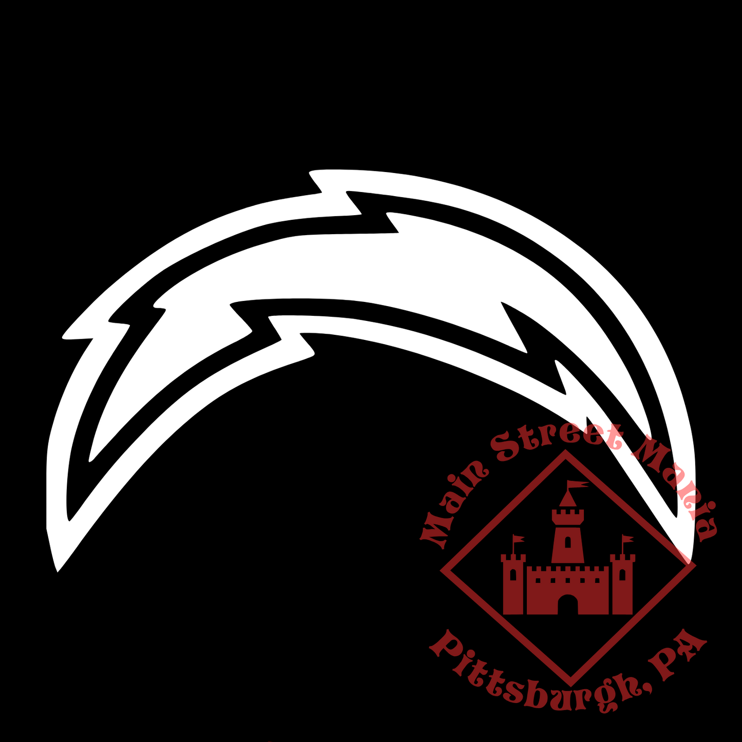 Chargers Lightning Bolt Logo Sticker Decal