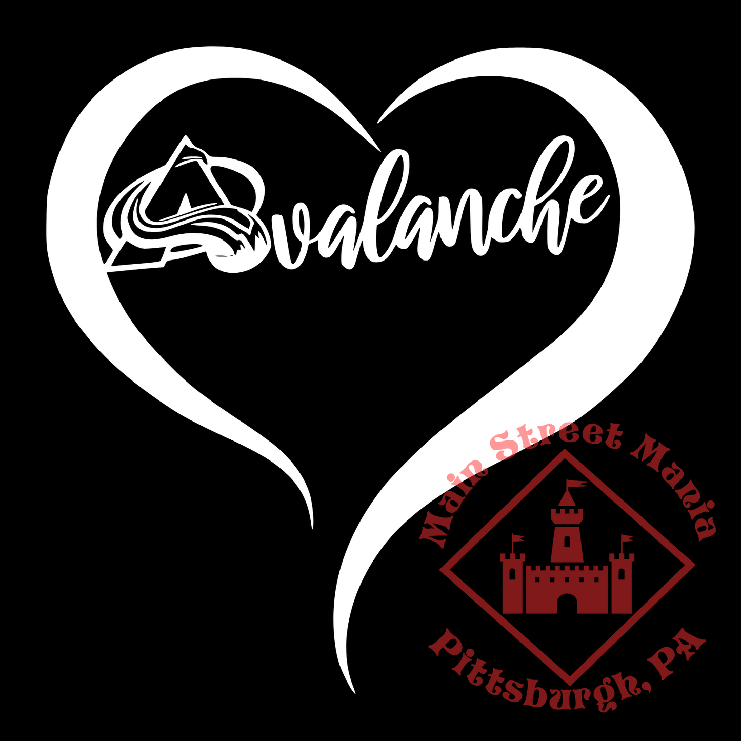 Avalanche Heart Sticker Decal