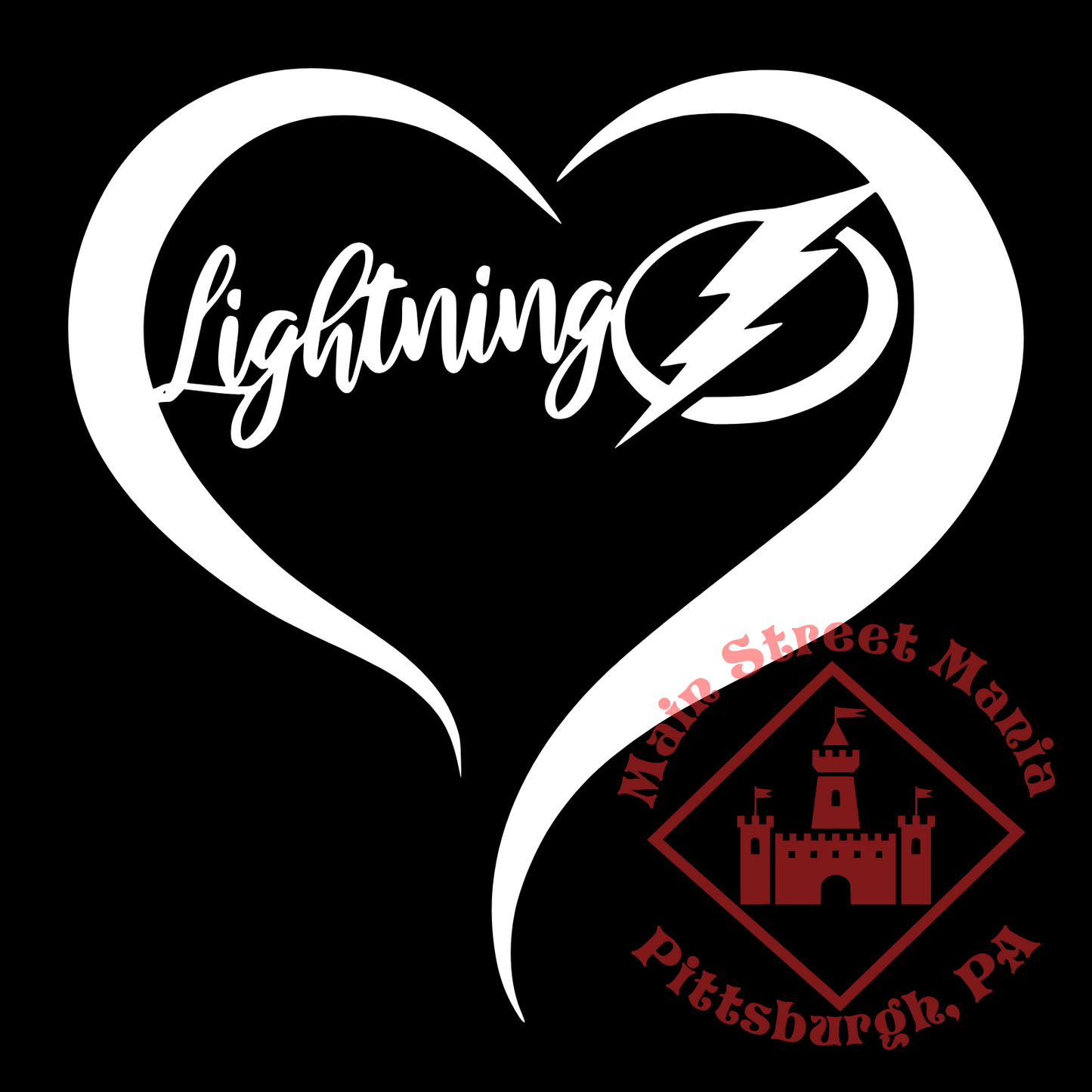 Lightning Heart Sticker Decal