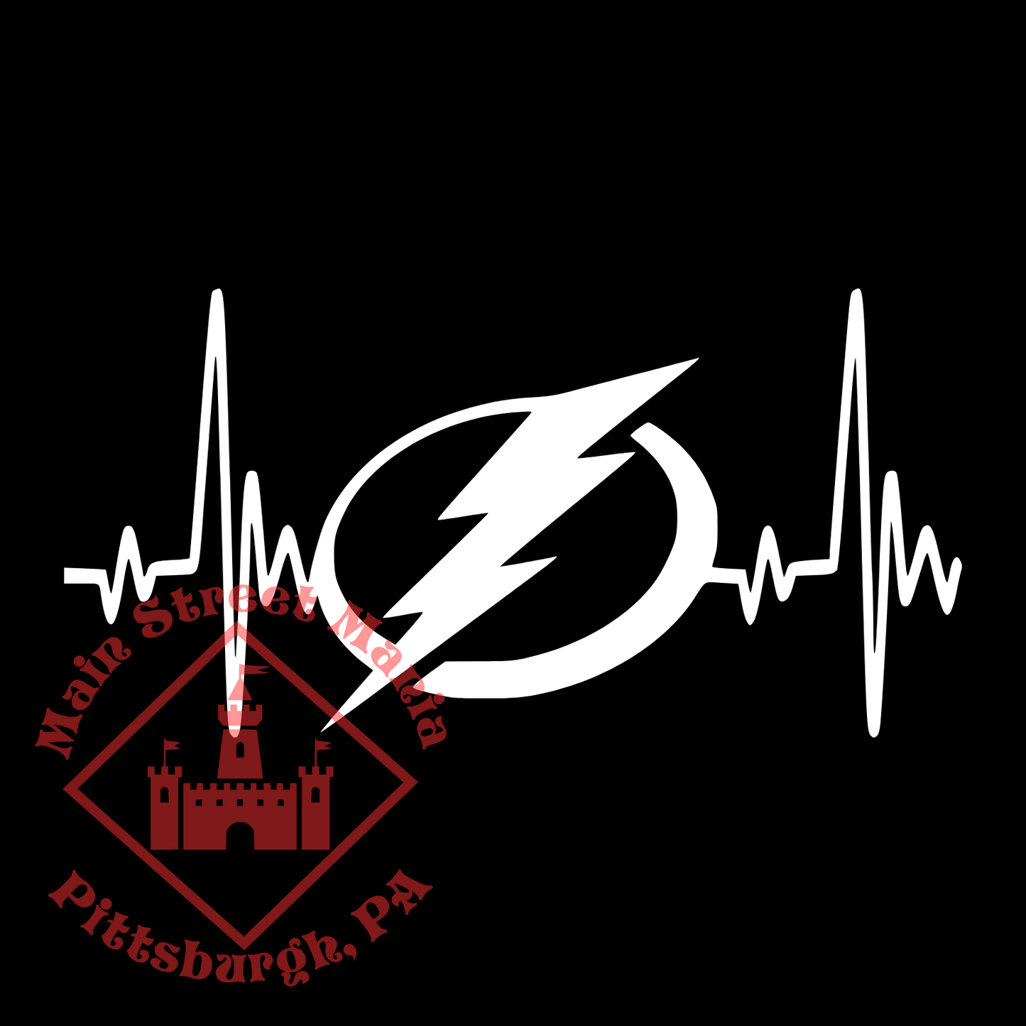 Lightning Heartbeat Sticker Decal