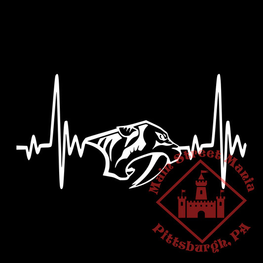 Predators Heartbeat Sticker Decal