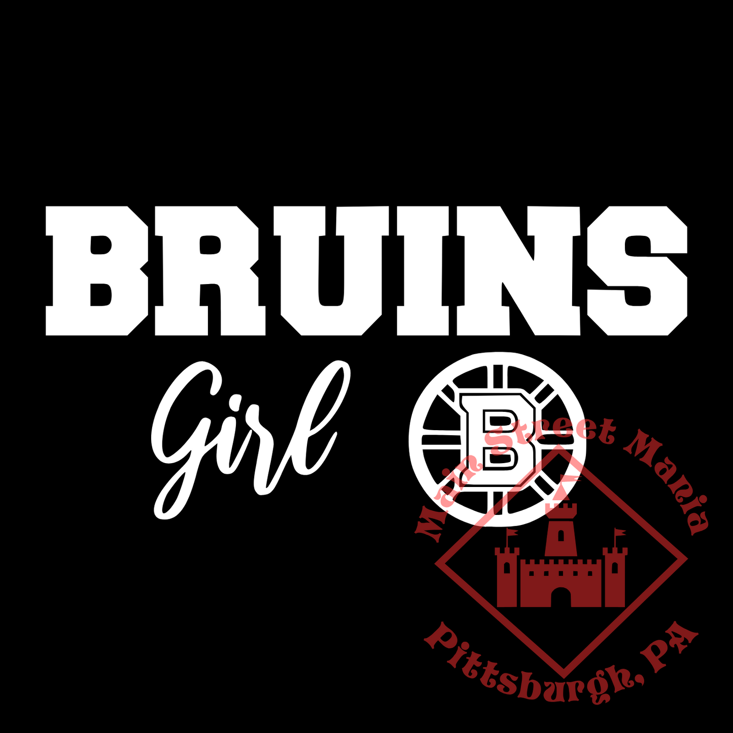 Boston Bruins Girl Sticker Decal