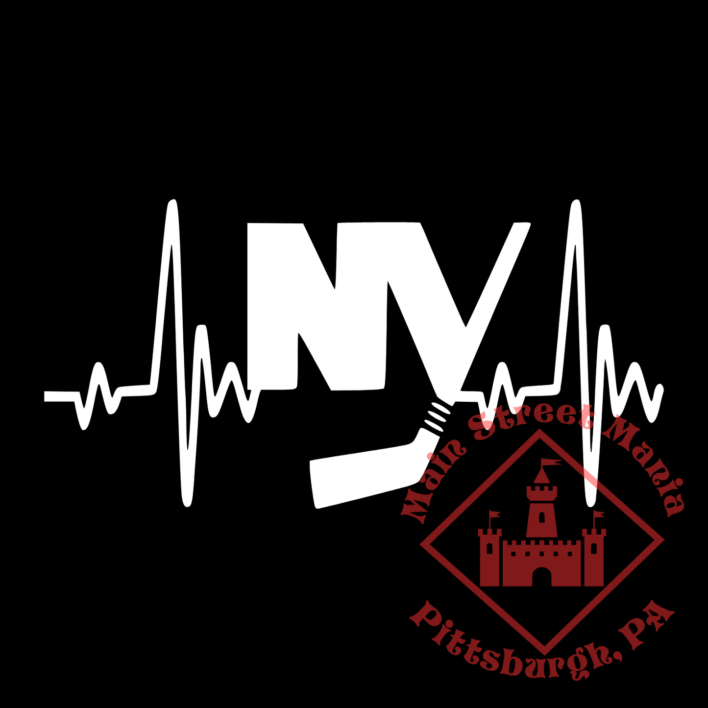 Islanders Heartbeat Sticker Decal