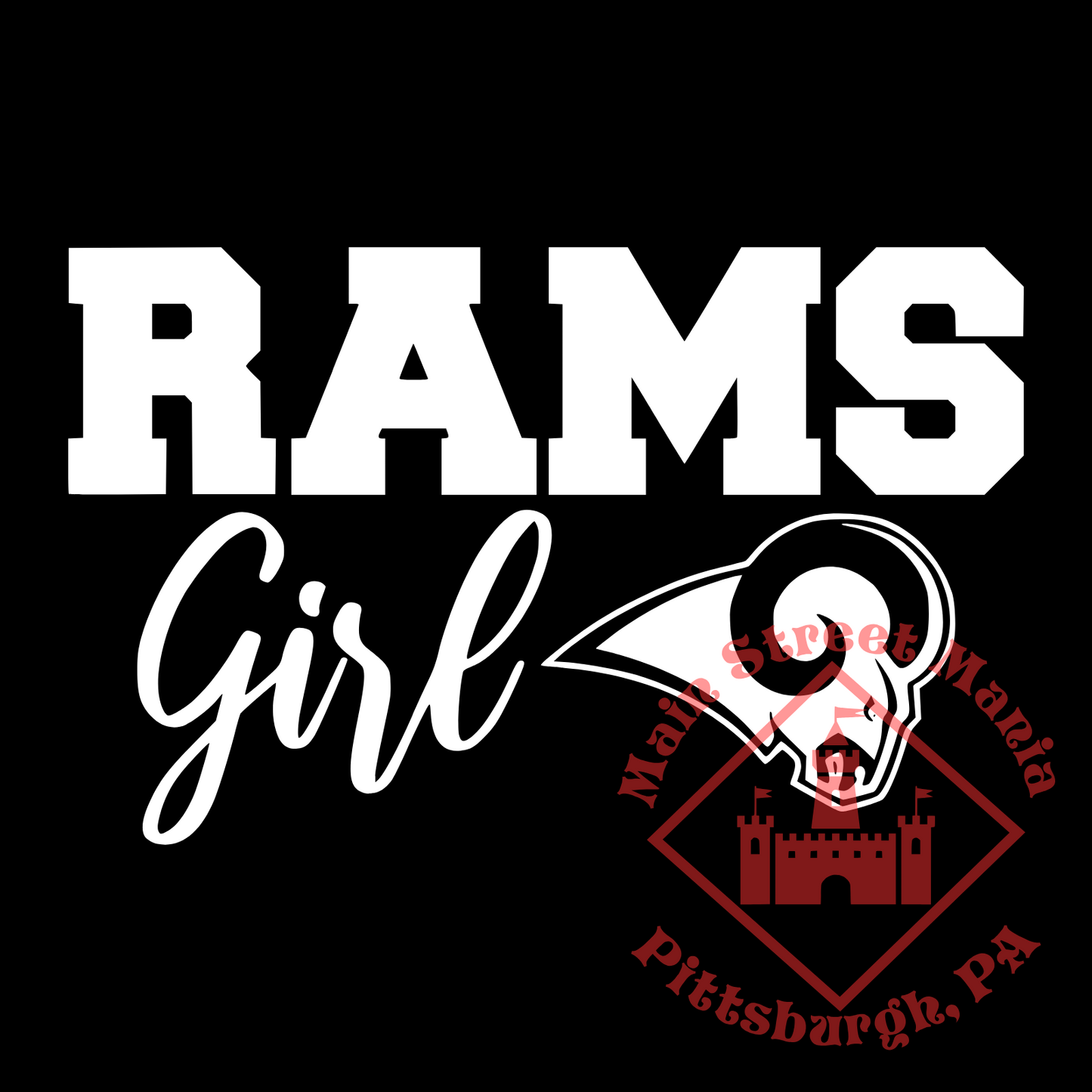 LA Rams Girl Sticker Decal