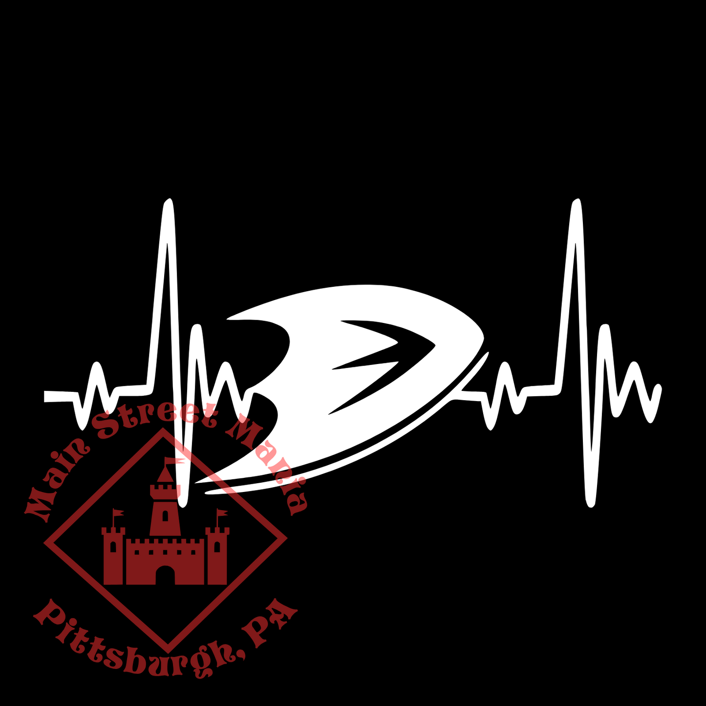 Ducks Heartbeat Decal Sticker Decal