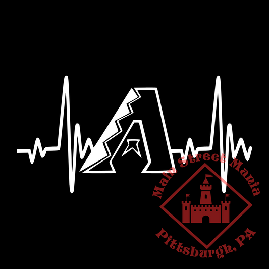 Diamondbacks Heartbeat Sticker Decal