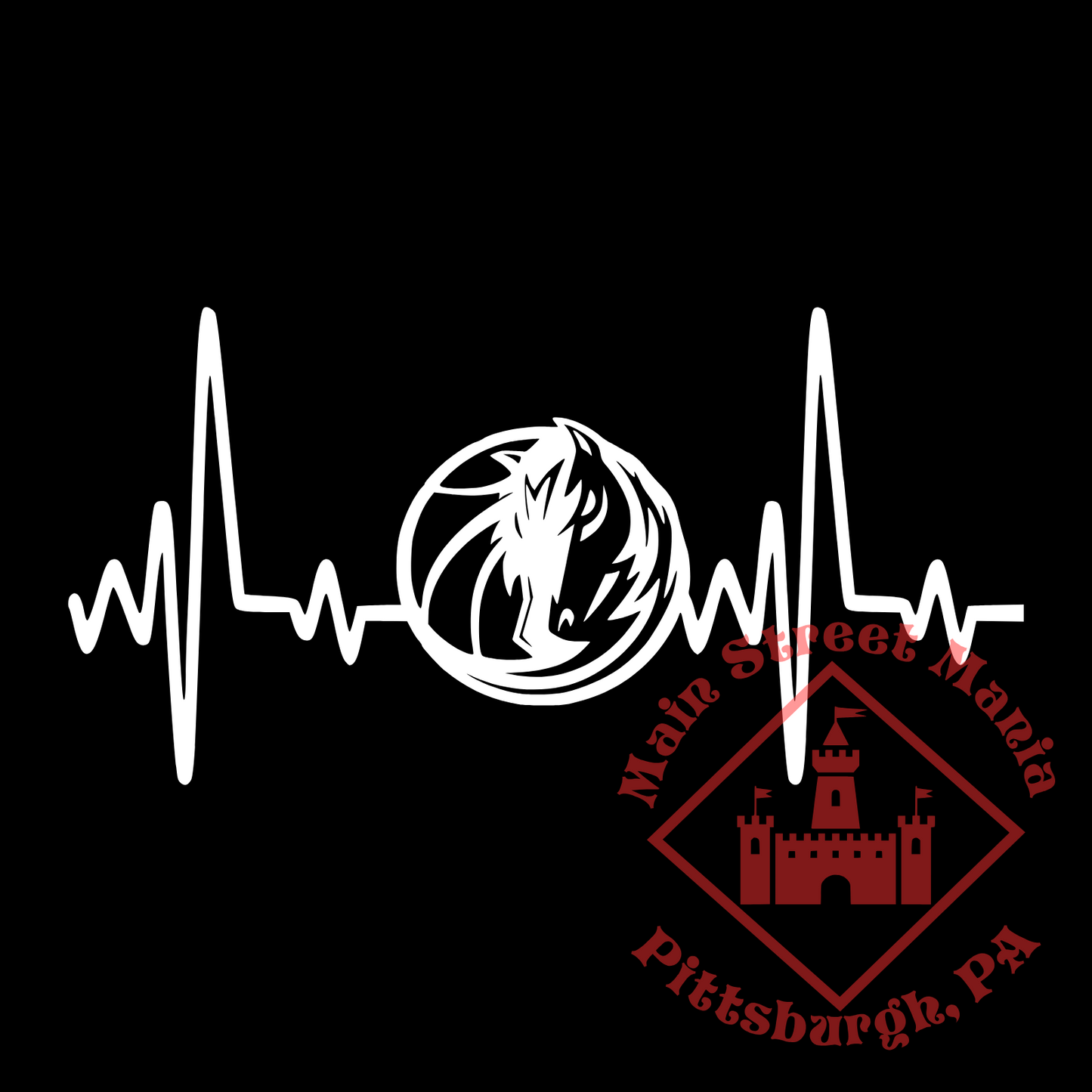Mavericks Heartbeat Sticker Decal