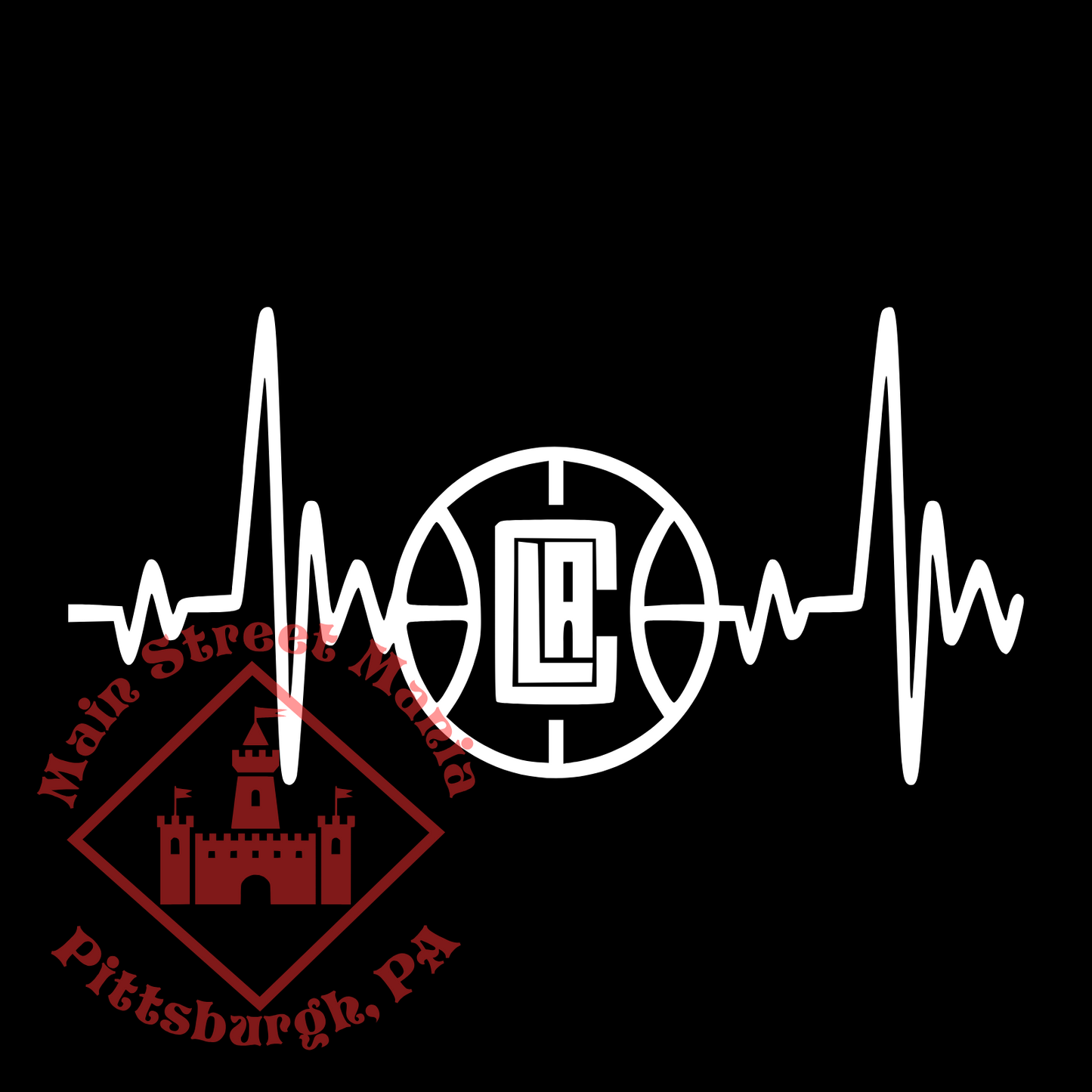 Clippers Heartbeat Sticker Decal