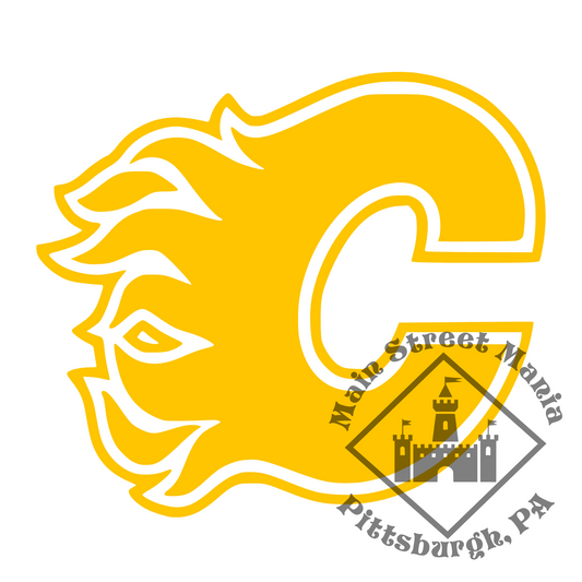 Flames C Logo Sticker Decal