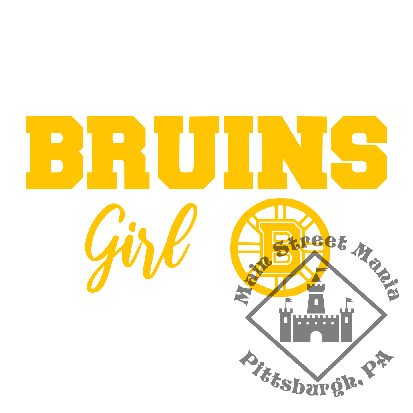 Boston Bruins Girl Sticker Decal