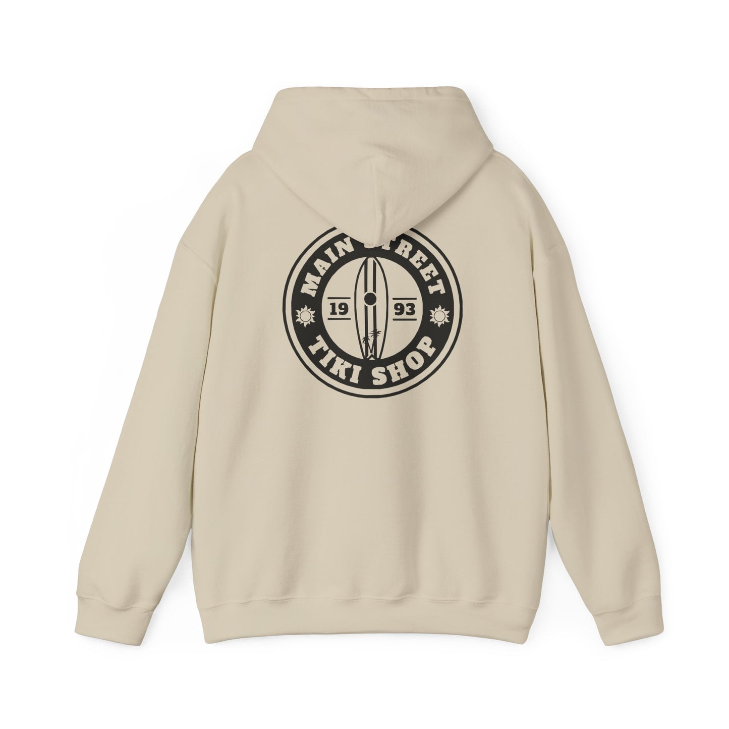 Tiki Shop Hoodie — Main Street Tiki Shop Logo Pullover (Since 1993)