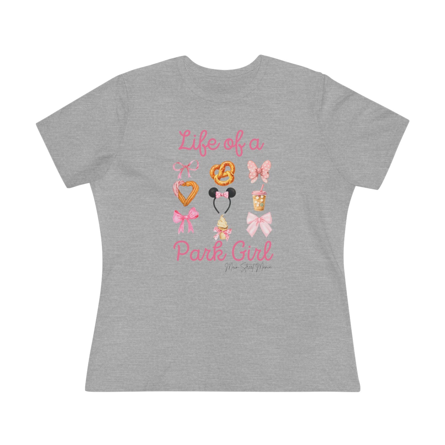 Life of a Park Girl Tee — Cute Pink Theme Park Graphic Women's Cotton T-Shirt