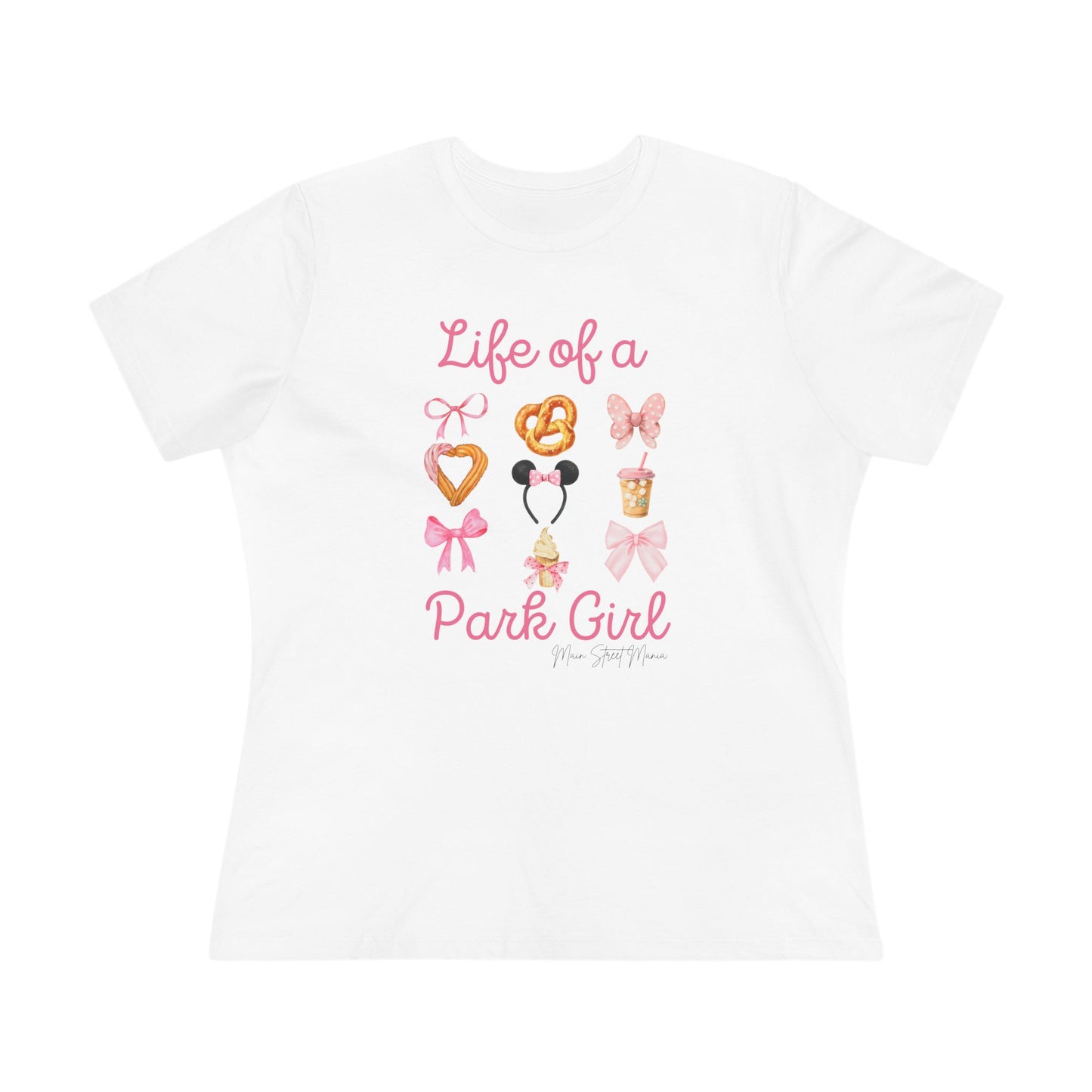 Life of a Park Girl Tee — Cute Pink Theme Park Graphic Women's Cotton T-Shirt